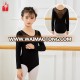 Factory Wholesale Professional Cheap Kids Children Mesh Long Sleeve Black Dance Leotard